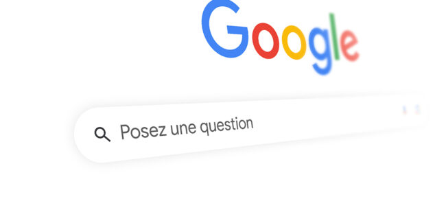 écran de recherche google avec la barre de recherche